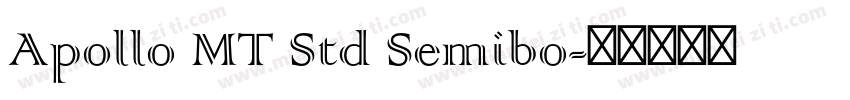 Apollo MT Std Semibo字体转换